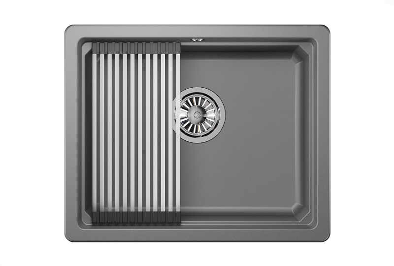 Мойка для кухни Granula Kitchen Space 5501U алюминиум, 55х45 см, прямоугольная