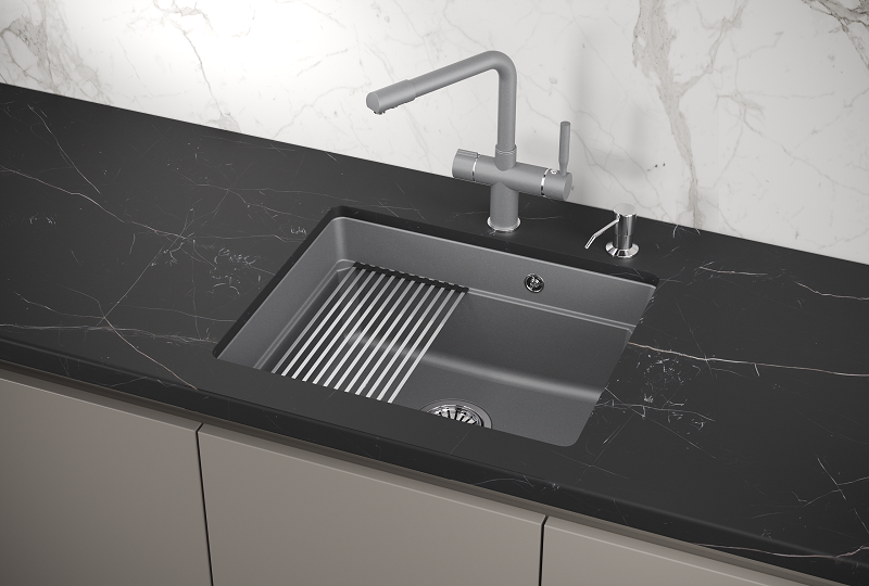 Мойка для кухни Granula Kitchen Space 5501U алюминиум, 55х45 см, прямоугольная