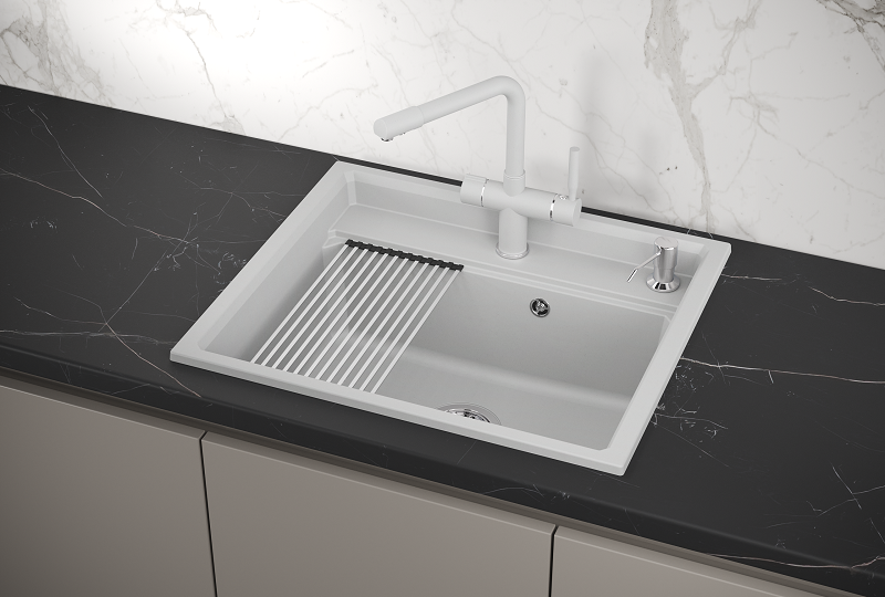 Мойка для кухни Granula Kitchen Space 6003 арктик, 60х51 см, прямоугольная